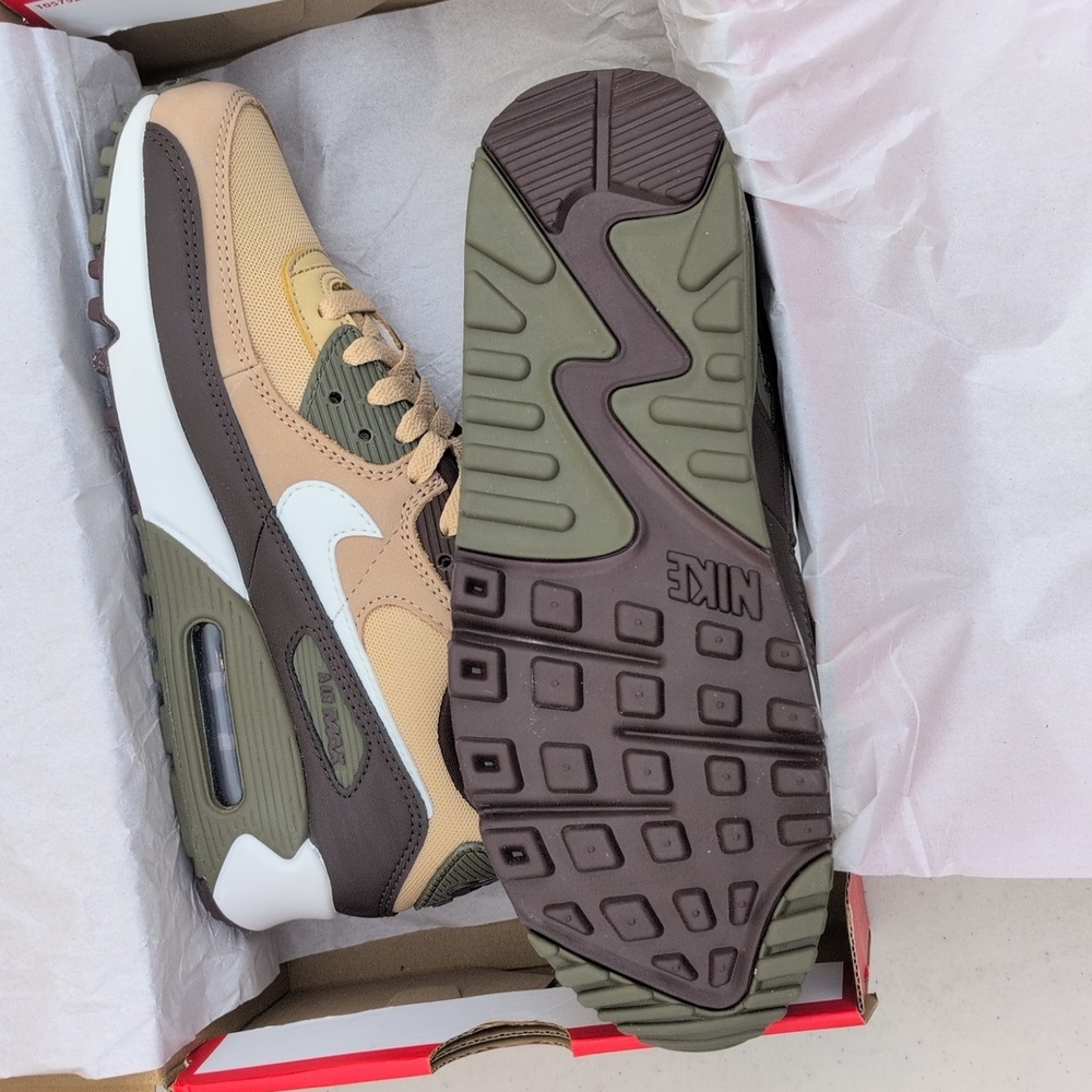 Nike Air Max 90 - Hemp Sesame Earth - Men's Size 8.5 ( FB9658-200 ) - Picture 7 of 8